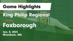 King Philip Regional  vs Foxborough  Game Highlights - Jan. 8, 2024