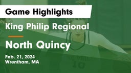 King Philip Regional  vs North Quincy  Game Highlights - Feb. 21, 2024