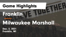 Franklin  vs Milwaukee Marshall  Game Highlights - Dec. 2, 2021
