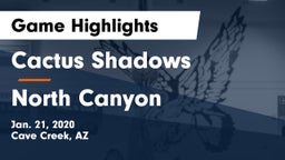 Cactus Shadows  vs North Canyon  Game Highlights - Jan. 21, 2020