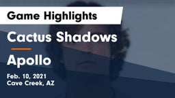 Cactus Shadows  vs Apollo  Game Highlights - Feb. 10, 2021