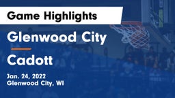 Glenwood City  vs Cadott  Game Highlights - Jan. 24, 2022