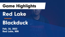 Red Lake  vs Blackduck  Game Highlights - Feb. 26, 2022