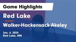 Red Lake  vs Walker-Hackensack-Akeley  Game Highlights - Jan. 4, 2024