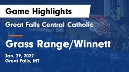 Great Falls Central Catholic  vs Grass Range/Winnett Game Highlights - Jan. 29, 2022