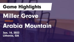 Miller Grove  vs Arabia Mountain  Game Highlights - Jan. 14, 2022
