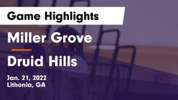 Miller Grove  vs Druid Hills  Game Highlights - Jan. 21, 2022