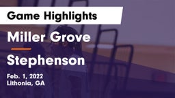 Miller Grove  vs Stephenson  Game Highlights - Feb. 1, 2022