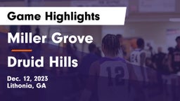 Miller Grove  vs Druid Hills  Game Highlights - Dec. 12, 2023