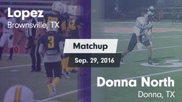 Matchup: Lopez  vs. Donna North  2016