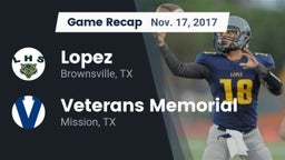 Recap: Lopez  vs. Veterans Memorial  2017