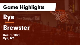 Rye  vs Brewster  Game Highlights - Dec. 1, 2021
