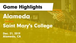 Alameda  vs Saint Mary's College  Game Highlights - Dec. 21, 2019