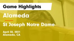 Alameda  vs St Joseph Notre Dame  Game Highlights - April 30, 2021