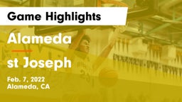 Alameda  vs st Joseph  Game Highlights - Feb. 7, 2022
