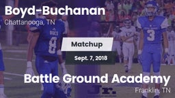Matchup: Boyd-Buchanan High vs. Battle Ground Academy  2018