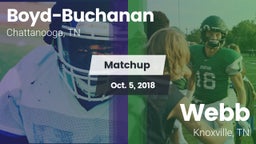 Matchup: Boyd-Buchanan High vs. Webb  2018