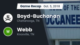 Recap: Boyd-Buchanan  vs. Webb  2018