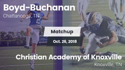 Matchup: Boyd-Buchanan High vs. Christian Academy of Knoxville 2018
