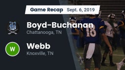 Recap: Boyd-Buchanan  vs. Webb  2019