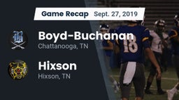 Recap: Boyd-Buchanan  vs. Hixson  2019