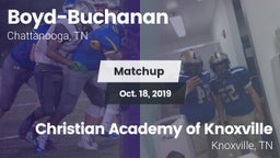 Matchup: Boyd-Buchanan High vs. Christian Academy of Knoxville 2019