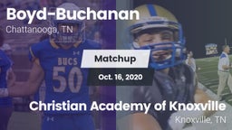 Matchup: Boyd-Buchanan High vs. Christian Academy of Knoxville 2020
