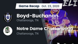 Recap: Boyd-Buchanan  vs. Notre Dame Chattanooga 2020