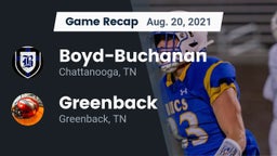 Recap: Boyd-Buchanan  vs. Greenback  2021