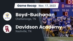 Recap: Boyd-Buchanan  vs. Davidson Academy  2023