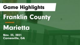 Franklin County  vs Marietta  Game Highlights - Nov. 23, 2021