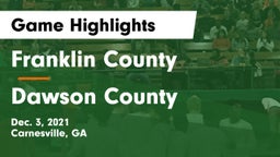 Franklin County  vs Dawson County  Game Highlights - Dec. 3, 2021