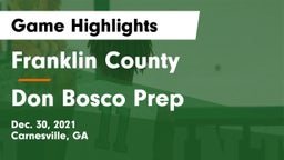 Franklin County  vs Don Bosco Prep  Game Highlights - Dec. 30, 2021