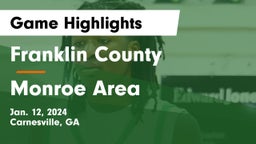 Franklin County  vs Monroe Area  Game Highlights - Jan. 12, 2024
