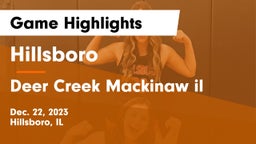 Hillsboro  vs Deer Creek Mackinaw il Game Highlights - Dec. 22, 2023