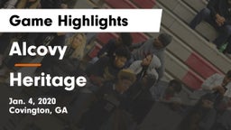 Alcovy  vs Heritage  Game Highlights - Jan. 4, 2020