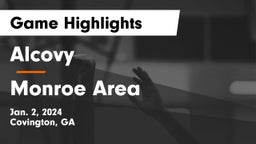 Alcovy  vs Monroe Area  Game Highlights - Jan. 2, 2024