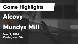 Alcovy  vs Mundys Mill  Game Highlights - Jan. 9, 2024