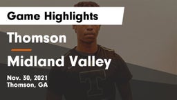 Thomson  vs Midland Valley  Game Highlights - Nov. 30, 2021