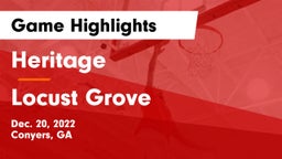 Heritage  vs Locust Grove  Game Highlights - Dec. 20, 2022