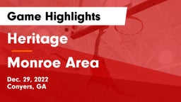 Heritage  vs Monroe Area  Game Highlights - Dec. 29, 2022