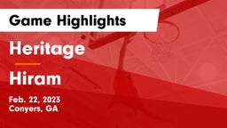 Heritage  vs Hiram  Game Highlights - Feb. 22, 2023