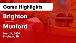 Brighton  vs Munford  Game Highlights - Jan. 21, 2020