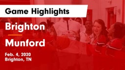 Brighton  vs Munford  Game Highlights - Feb. 4, 2020