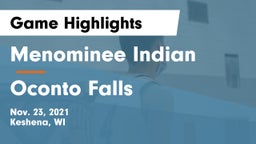 Menominee Indian  vs Oconto Falls  Game Highlights - Nov. 23, 2021