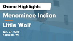 Menominee Indian  vs Little Wolf  Game Highlights - Jan. 27, 2023