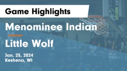 Menominee Indian  vs Little Wolf  Game Highlights - Jan. 25, 2024