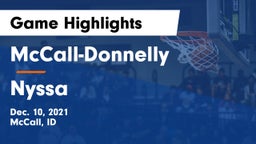 McCall-Donnelly  vs Nyssa  Game Highlights - Dec. 10, 2021