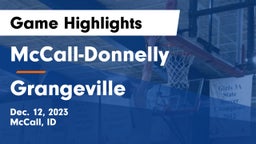 McCall-Donnelly  vs Grangeville  Game Highlights - Dec. 12, 2023