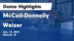 McCall-Donnelly  vs Weiser  Game Highlights - Jan. 13, 2024